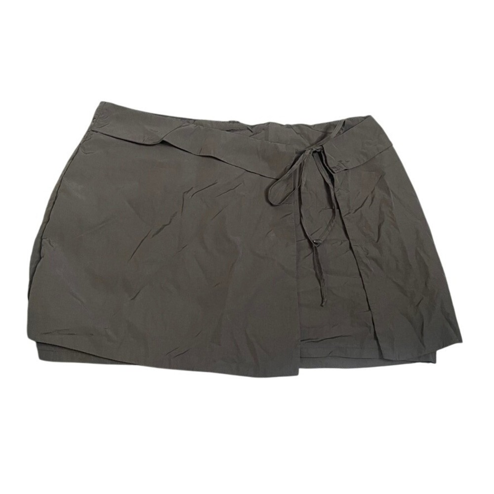 LA Hearts Womens Black Wrap Front Mini Skirt Side Tie Size M Minimalist
